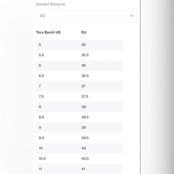 Chart Tory Burch Flats Size 10 Authentic Tory Burch T Monogram